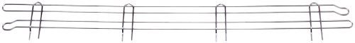 BL72.jpg The Quantum Back Ledge features a sleek chrome-plated wire frame design with three horizontal bars and four vertical supports, measuring 72W x 4H. It ends in curved hooks for versatile hanging or securing, perfect for back ledge organization.