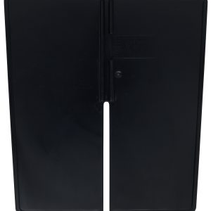 The Quantum Cross Divider, designed for QP1867 models, is a sleek black rectangle with a vertical cut-out that widens at the bottom. Featuring a smooth, slightly textured surface and minimal visible details, this product is made in the USA to ensure reliable quality.