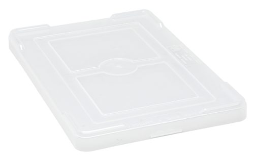 COV92000CL.jpg The Quantum Lid Cover, designed for DG92035, DG92050, DG92060, and DG92080 models, is clear with a central circular indentation and slightly raised rectangular edges. It has minimal embossed text indicating brand details. Made in the USA.