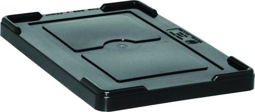 COV92000CO.jpg The Quantum Lid Cover, made in the USA, is a black, conductive plastic lid with a central indentation and reinforced corners for durability. It features surface markings and fits securely on containers DG92035, DG92050, DG92060, and DG92080.