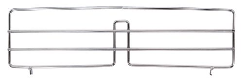 The Quantum Wire Shelf Divider in 304 stainless steel features a slanted design with three horizontal bars and a central vertical brace. Measuring 18D x 8H, its ideal for Freestanding Kettle Kegs, with bottom hooks for secure attachment.