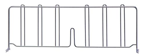 DIV24S.jpg The Quantum Wire Shelf Divider, sized at 24D x 8H and made from 304 stainless steel, has six vertical bars and a horizontal base creating five compartments. The middle bottom section offers a wider opening with a central bend for enhanced utility.
