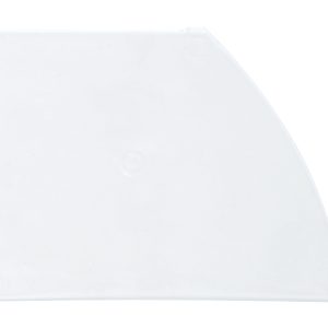 The Quantum Bin Divider, designed for bins QTB410, QTB411, and QTB412 (pack of 4), is a transparent triangular plastic squeegee with slightly rounded edges and a smooth surface. Its perfect for applications like spreading adhesives or smoothing surfaces in your organization system.