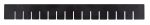 The Quantum Long Divider is a black conductive strip with comb-like vertical slits, designed for use with DG93030CO and available in a convenient pack of 6. Made in USA.
