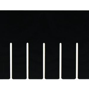 A Quantum Long Divider, conductive, black plastic, made in the USA, compatible with DG93060CO (pack of 6).