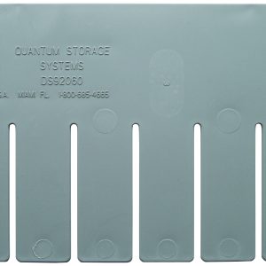 The Quantum Short Divider in gray, designed for DG92060, has vertical slots and embossed contact info. Made in the USA.