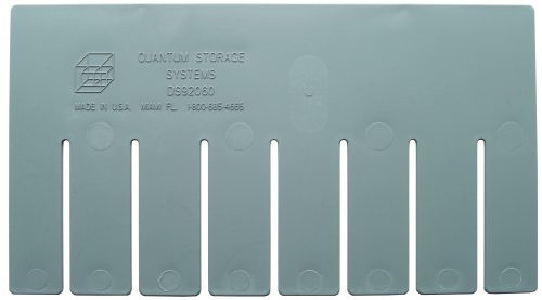 DS92060.jpg The Quantum Short Divider in gray, designed for DG92060, has vertical slots and embossed contact info. Made in the USA.