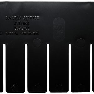 The Quantum Short Divider in black, conductive, and suitable for DG92060CO use, comes in a pack of 6. It features seven slots with Quantum Storage Systems DS92060, a logo, phone number, and Made in USA embossed on it.