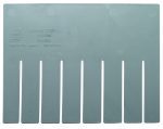 Quantum Storage Systems DS92080 gray plastic short divider features slotted tabs for use with DG92080 and is marked Made in USA Miami FL, complete with a contact number.