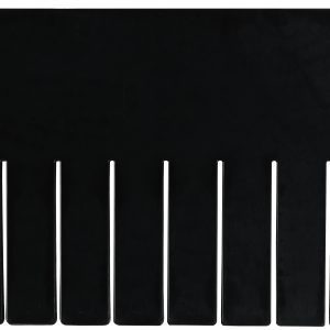 The black Quantum Short Divider, Conductive, compatible with DG92080CO (Pack of 6), is made in the USA and highlighted against a white background with six vertical slots to keep objects upright.