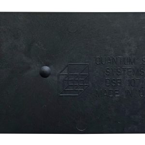 Black plastic Quantum Bin Divider for DSB107 (pack of 50) with a small center dent, embossed with QUANTUM STORAGE SYSTEMS DSB108 108 114 MADE IN U.S.A.