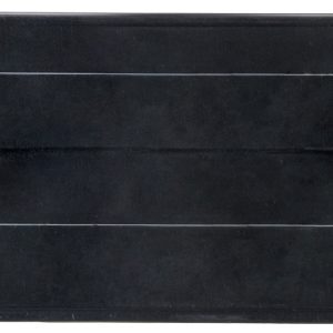 The Quantum Bin Divider for bin QUS238 (pack of 6) is a rectangular, black plastic component with small indented circles, two horizontal grooves, and DUK238 embossed in the top right corner. Made in the USA.