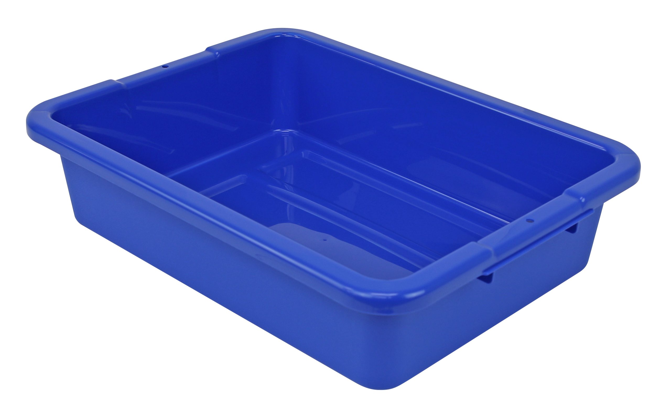 Bussing Tub, 20"W X 15"D X 5"H, Ribbed Bottom, Polypropylene, Blue, Made In USA, NSF