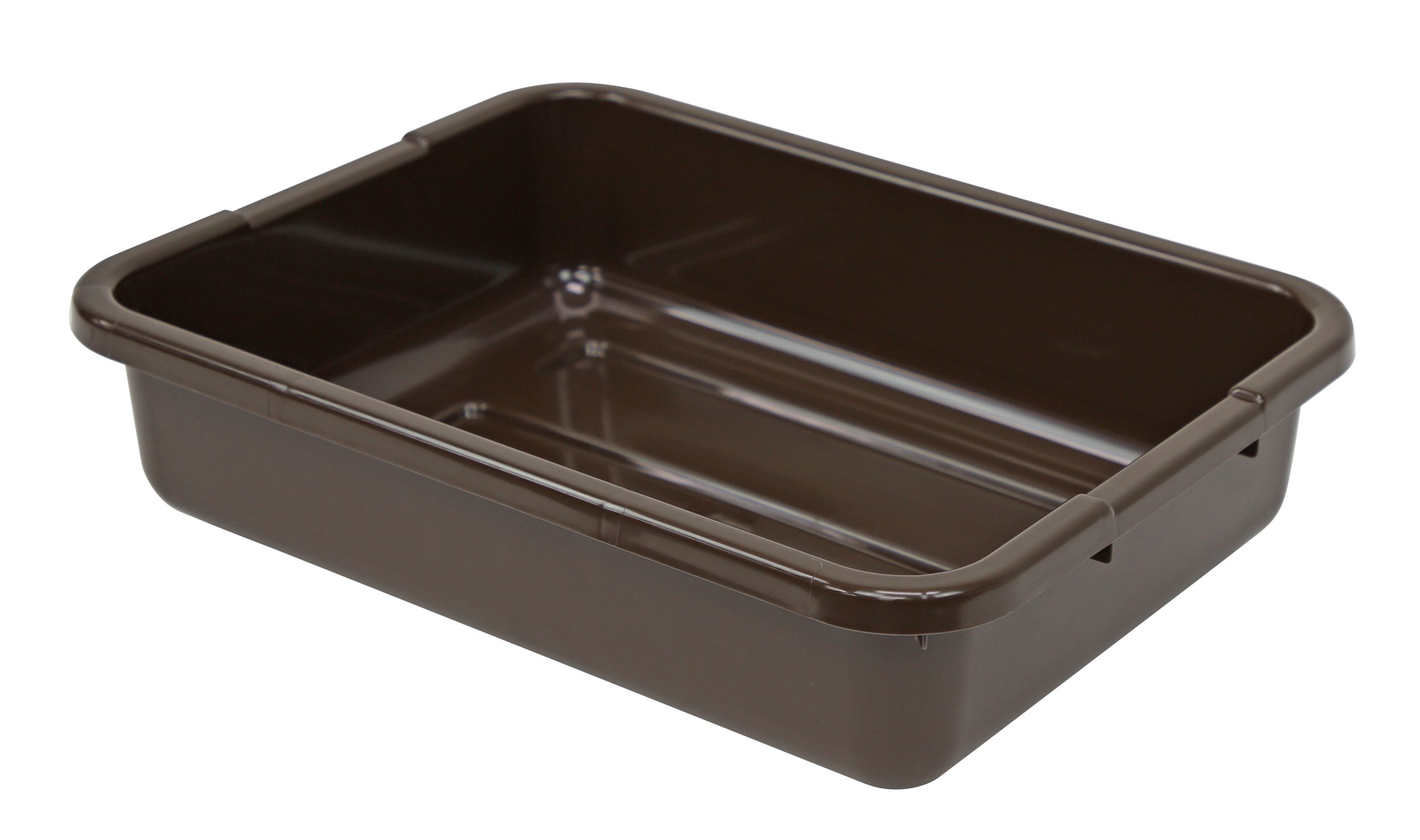 Bussing Tub, 21"W X 15"D X 5"H, Ribbed Bottom, Polypropylene, Brown, Made In USA, NSF