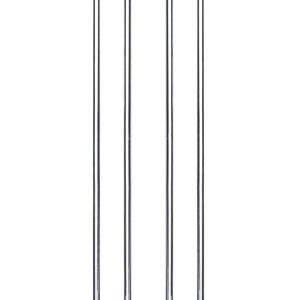 A pair of chrome-plated Quantum Side Hangers for QMB524C/QMB530C/QMB535C are vertically aligned with hooks at both ends, set against a pristine white background.