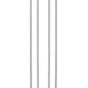 The Quantum Side Hanger for QMB560C/QMB570C features two long metal hooks with curved ends, a sleek chrome-plated finish, parallel alignment, and an elegant aesthetic.