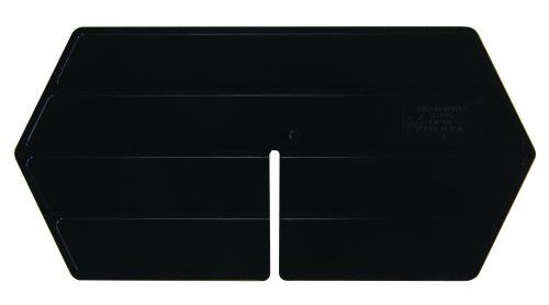 LD965.jpg The Quantum Long Divider, designed for use with QP965, features a black rectangular plastic body with two trapezoidal wings and a central vertical slit. Made in the USA, this pack of 10 boasts a polished surface that gleams slightly.