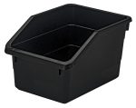 The Quantum Nesting Parts Bin is a white, all-purpose storage solution measuring 10-1/4L x 7-1/2W x 6H, ideal for organizing items. With an open front, sloped sides, and smooth finish with slightly raised edges, its perfect for nesting your essentials. Made in the USA.