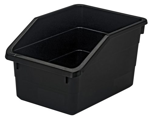 The Quantum Nesting Parts Bin is a white, all-purpose storage solution measuring 10-1/4L x 7-1/2W x 6H, ideal for organizing items. With an open front, sloped sides, and smooth finish with slightly raised edges, its perfect for nesting your essentials. Made in the USA.