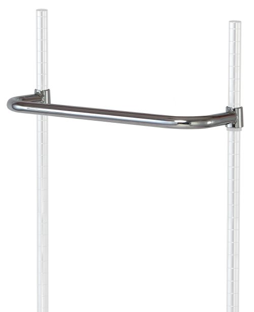 PH21S.jpg The Quantum Push Handle, 21W, crafted from 304 stainless steel, features a chrome hanging rail attached between adjustable metal poles. Its minimalistic design is perfect for organizing clothes or accessories, and the modular setup allows for easy assembly.