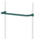 A green Quantum Push Handle with an antimicrobial epoxy finish is attached horizontally to two vertical rods, supporting a 24W shelf with notches for adjustable placement.