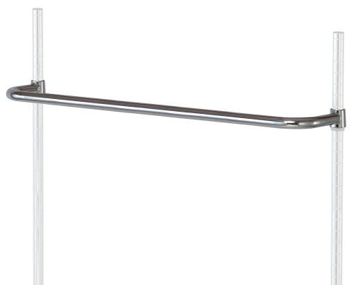 PH36S.jpg The Quantum Push Handle, a 36W rod made from 304 stainless steel, is mounted between two vertical poles on a plain white background, featuring elegant curves at each connecting end.