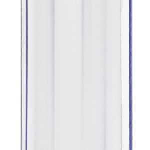 The Quantum Post Label Holder, 6 x 1 in size, is a clear acrylic stand with a minimalist design and U-shaped base for stability. It comes in a 12-pack, making it ideal for organizing multiple areas seamlessly.