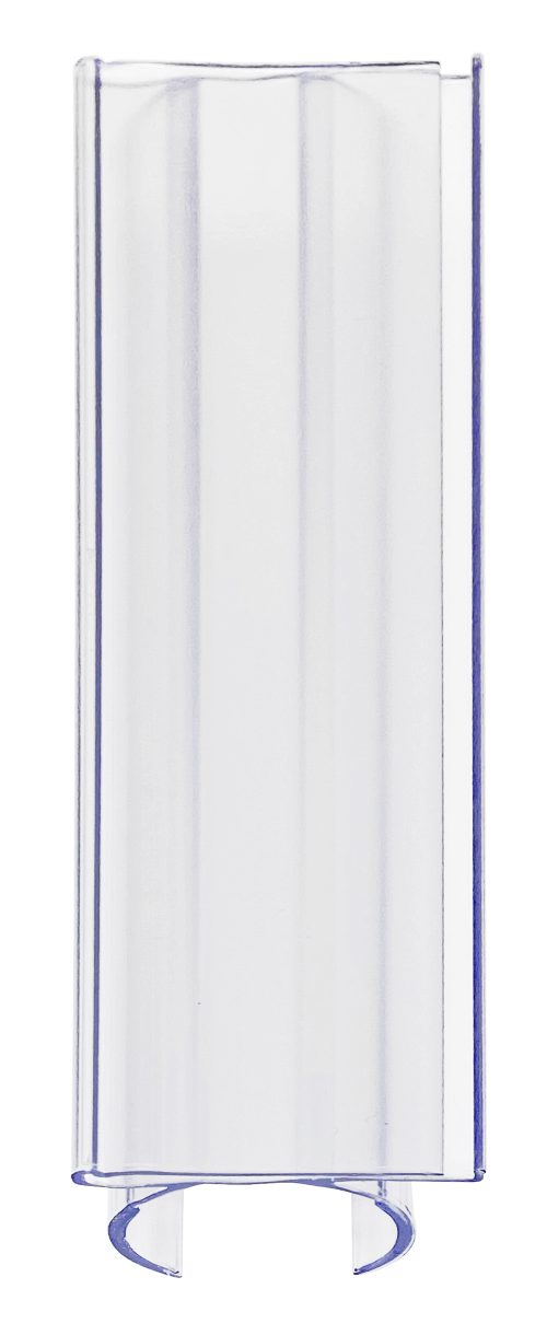 The Quantum Post Label Holder, 6 x 1 in size, is a clear acrylic stand with a minimalist design and U-shaped base for stability. It comes in a 12-pack, making it ideal for organizing multiple areas seamlessly.