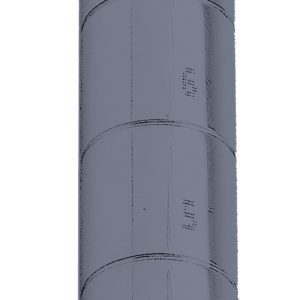 The Quantum Post With Leveling Legs stands 14 tall, featuring numbered grooves at 1 increments. It includes a W-PLI and W-PLB, has a smooth cylindrical top, a textured rounded bottom with a flat base, and boasts a gray epoxy antimicrobial finish. Perfect for precise leveling needs.