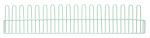 Displayed horizontally against a white background, this light green, wide-toothed plastic hair comb resembles the sleek Quantum Partition Store 5 Basket Long Divider, ideal for any shop looking to organize with style.