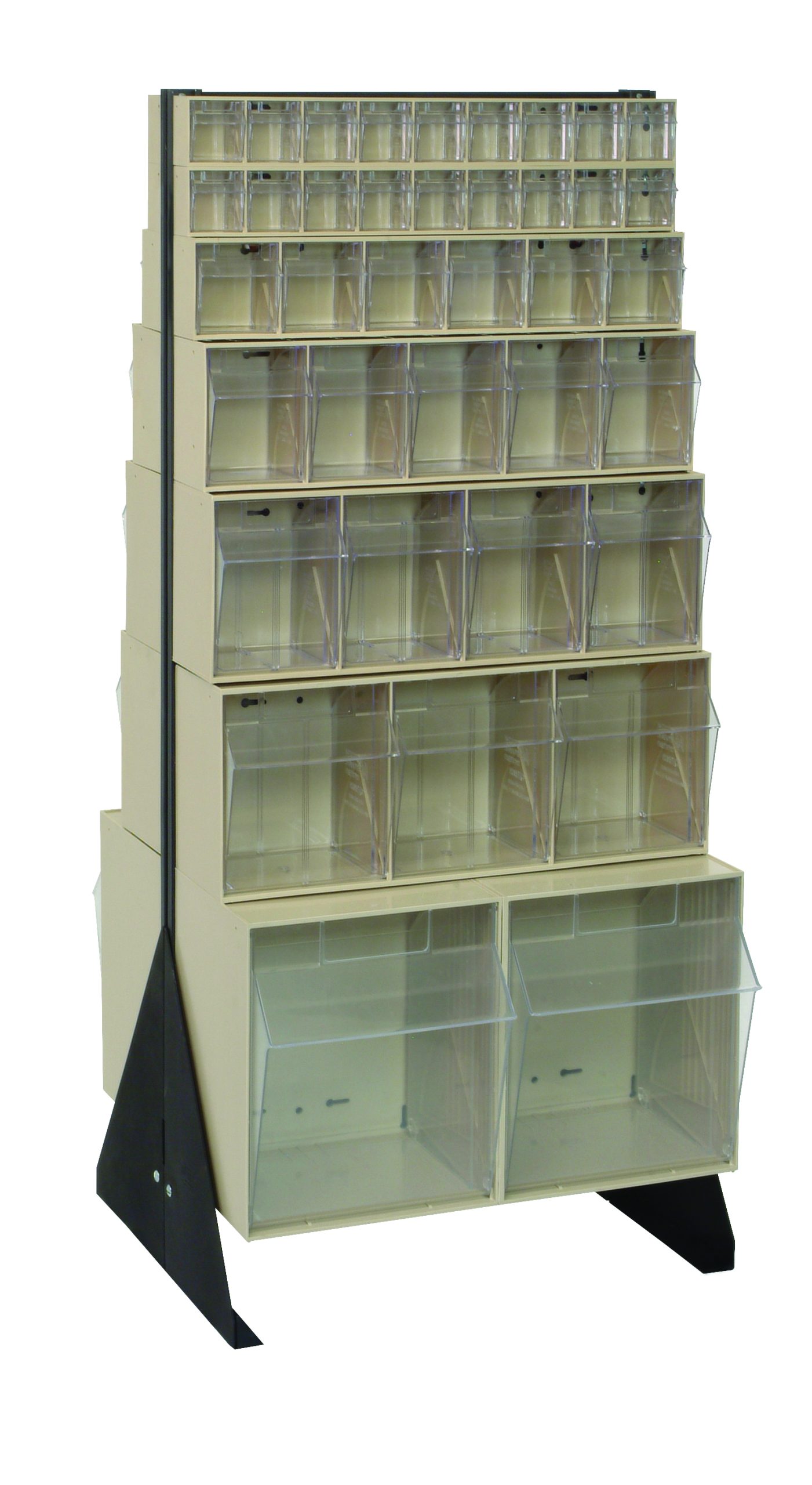Quantum Tip Out Bin Floor Stand, Double Sided Black