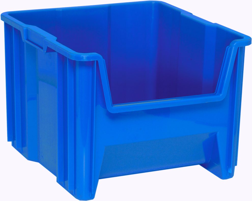 Blue Giant Stack container with wide open hopper front for bulk parts storage