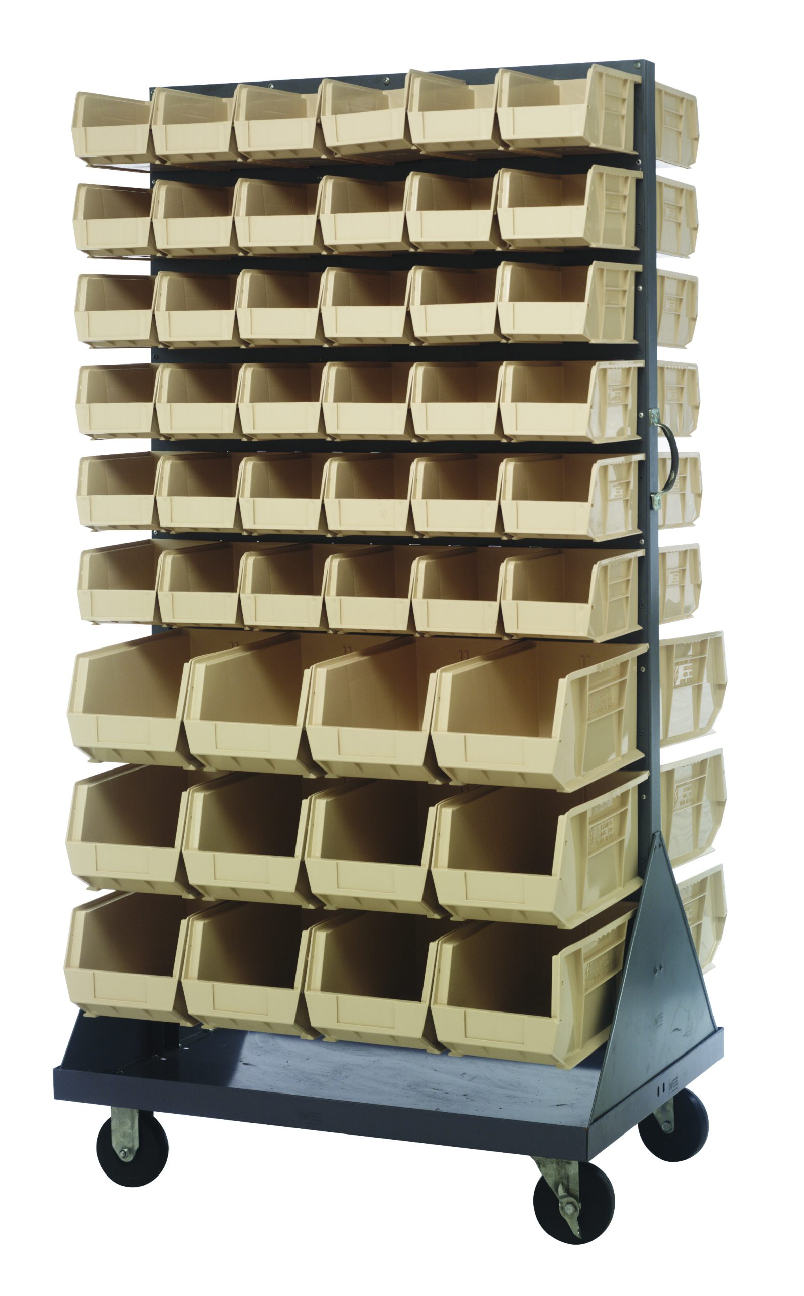 Quantum Louvered Rack, Double Sided Gray Enamel Steel