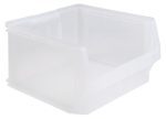 The Quantum Magnum Bin is a clear high-density polypropylene storage solution, measuring 19-3/4L x 18-3/8W x 11-7/8H with reinforced edges and a stack capacity of 150 lbs. It’s impervious to most solvents, corrosion, rust, and rot—ideal for organizing or storing items securely. Made in the USA.