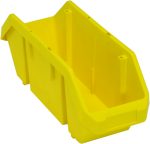 The Quantum QuickPick Bin is a robust, USA-made organizer with double-sided access, crafted from heavy-duty polypropylene. It measures 18-1/2W x 6-5/8D x 7H in yellow and features an open top and label slot, perfect for efficiently storing tools or supplies.