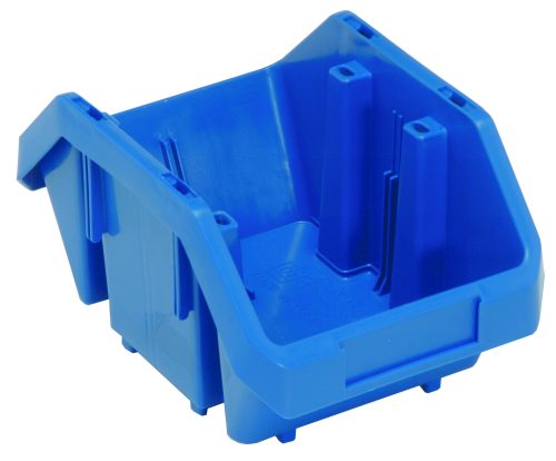 QP965_BL.jpg The Quantum Quickpick Bin measures 9-1/2W x 6-5/8D x 5H, featuring double-sided access, reinforced sides, and a front label slot. Its crafted from heavy-duty polypropylene in blue for efficient small item organization and storage. Made in the USA.