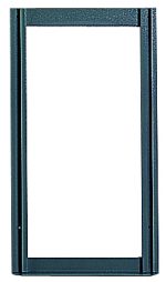 The Quantum Tip Out Bin Frame stands 24 high with a black powder-coated steel finish, shown vertically against a white background. It appears empty, awaiting bins; each requires (1) Qds300 mounting hardware, all sold separately.