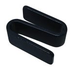The Quantum S-Hooks set includes eight black S-shaped metal clamps with a smooth epoxy antimicrobial finish and two parallel arms linked by a curved middle section, displayed against a white background.