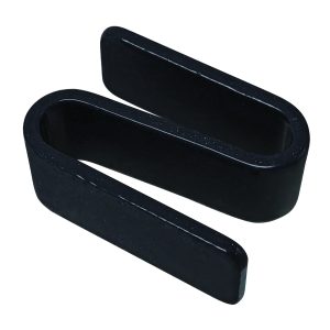 The Quantum S-Hooks set includes eight black S-shaped metal clamps with a smooth epoxy antimicrobial finish and two parallel arms linked by a curved middle section, displayed against a white background.