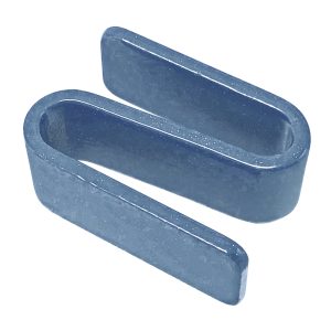 Quantum S-Hooks feature a blue plastic S-shaped design with smooth surfaces, ideal for hanging or securing items. The hooks have parallel curves forming two open loops and come in a durable 8-pack with a gray epoxy antimicrobial finish for increased hygiene.