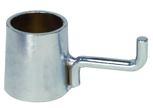 SCH1-5.jpg The Quantum Collar Hooks are 1-1/2 metallic tools with a polished aluminum finish and a cylindrical base featuring an L-shaped handle.