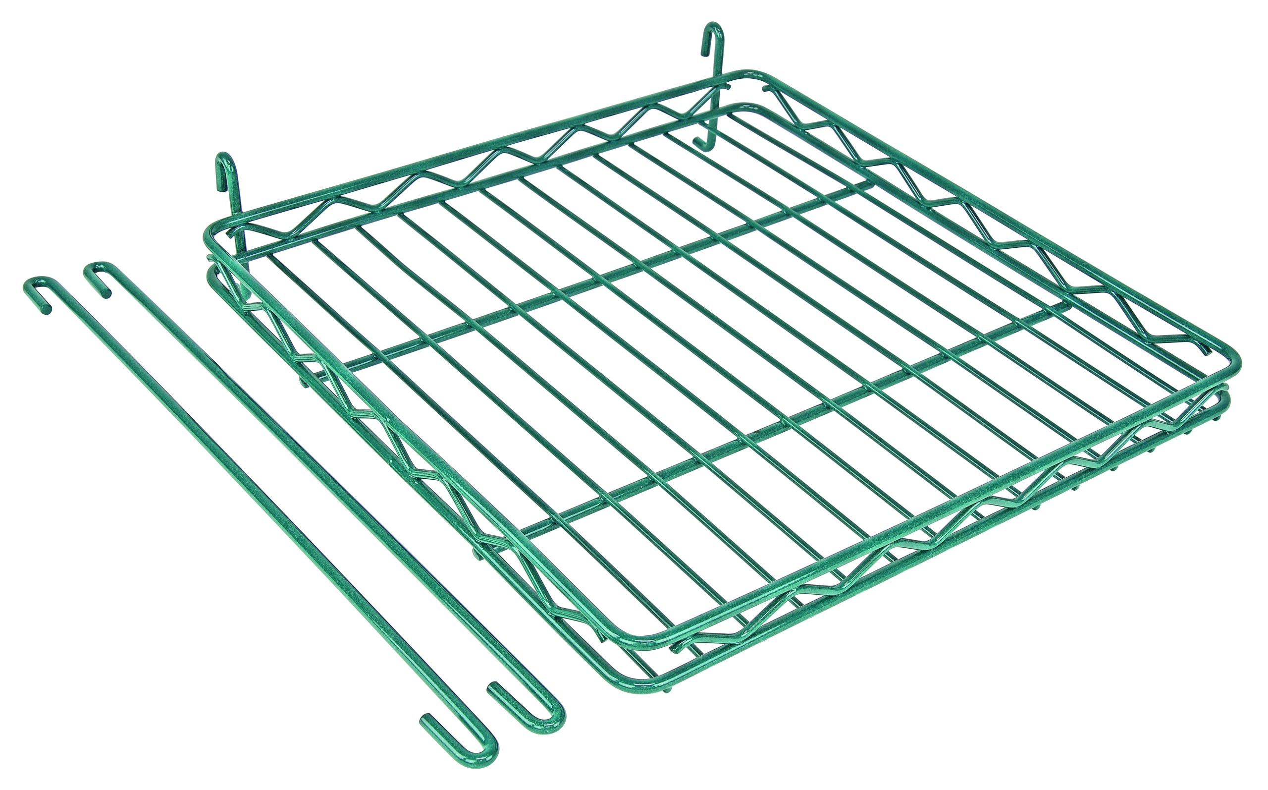 Quantum Store Grid Shelf, With Retaining EDGe Green