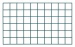 The Quantum Store Grid Panel is a 30W x 18H rectangular structure with square compartments, featuring a green epoxy antimicrobial finish and set against a plain white background. Mounting brackets are not included.