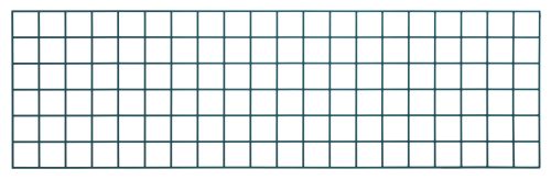 The Quantum Store Grid Panel, sized at 60W x 18H, has a white background with black lines forming squares and features a green epoxy antimicrobial finish for enhanced durability and hygiene.