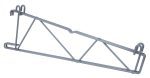 The Quantum Store Grid Shelf Support Bracket, designed for 21W shelves, features a triangular support with double hooks for mounting, a central curve for stability, and a gray epoxy antimicrobial finish. Its sleek design and stylish silver color enhance its appeal.