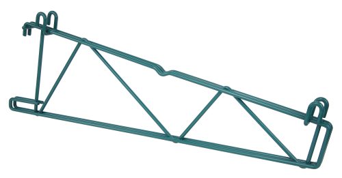 SG-CD21P.jpg The Quantum Store Grid Shelf Support Bracket is triangular with hooks on each end, designed for 21W shelves. It features an NSF-certified green epoxy antimicrobial finish, ideal for structural or supportive uses with angular lines and a lightweight appearance.