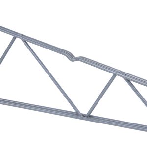 The Quantum Store Grid Shelf Support Bracket, designed for 18W shelves, features a triangular support structure and two top hooks for mounting. With its gray epoxy antimicrobial finish, its NSF certified and offers a minimal industrial style ideal for single-shelf applications.