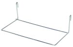 The Quantum Store Grid Hanging File Folder, 12-1/4W x 6D, features a chrome-plated finish with two top curved hooks. Its sleek minimalist design is ideal for organizing closets or cabinets.