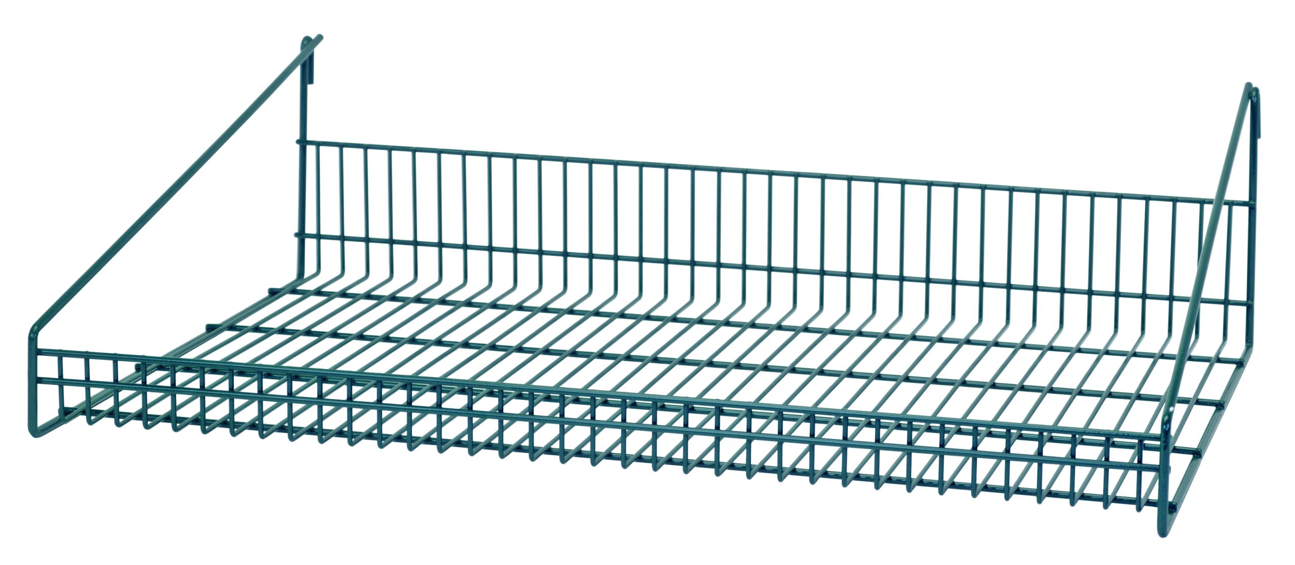 Quantum Store Grid Shelf, With Retaining Front EDGe Green