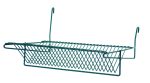The Quantum Store Grid Slanted Lid/Tray Drying Rack is a green epoxy antimicrobial finished unit sized 20-1/2W x 13-3/4D x 10-1/2H. Featuring a slanted rack with two hooks, its perfect for organizing small items.